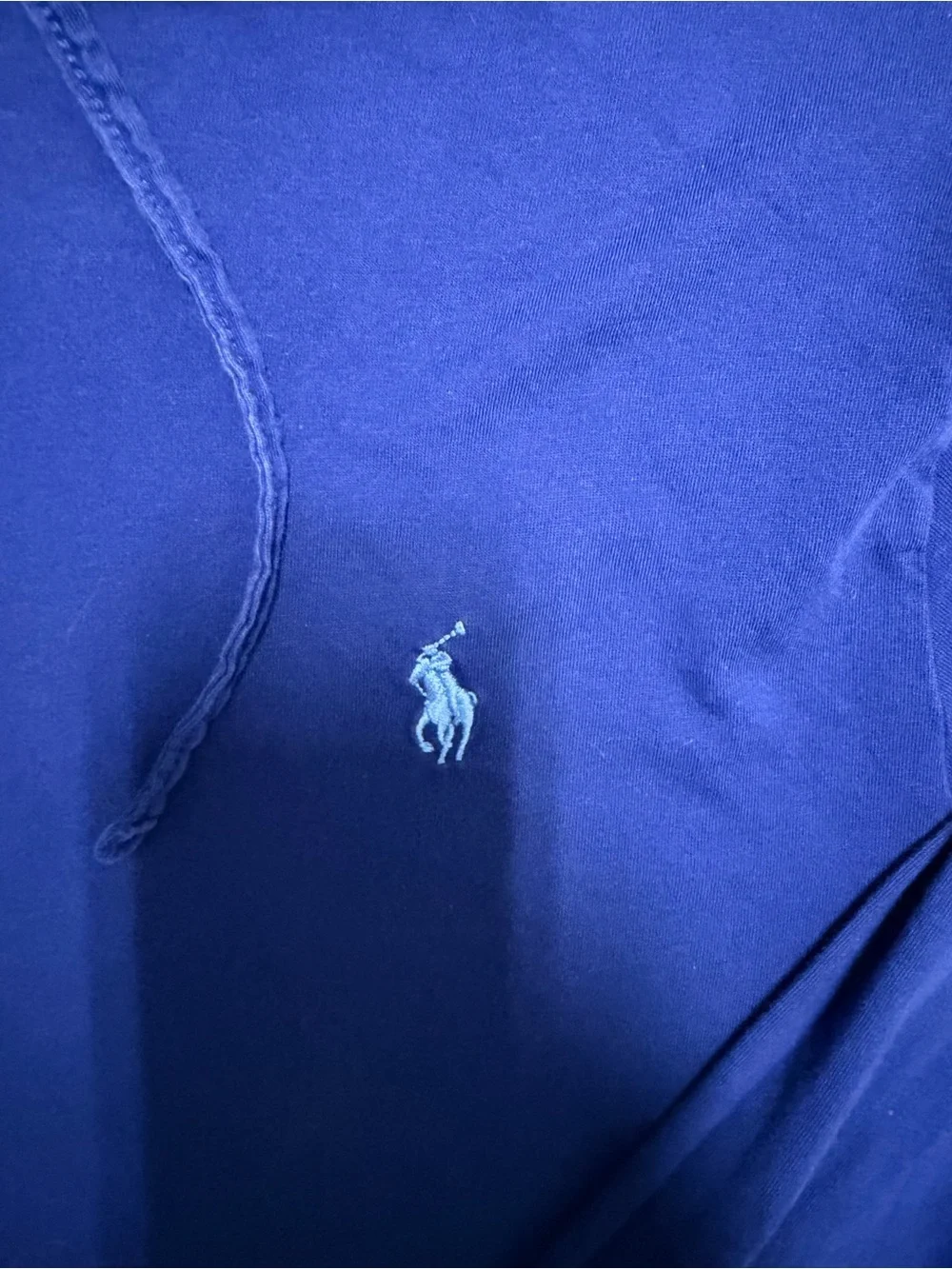 Polo Ralph Lauren Men’s Large Royal Blue Pony Hooded Long Sleeve T-Shirt